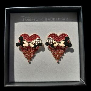 Disney X BaubleBar Micky and Minnie Kissing Earrings NIB